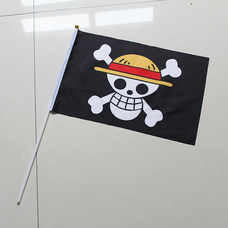custom 1 dozen 12 pieces 100% polyester ONE PIECE skull Luffy hand flag with plastic flagpole size 20x30cm
custom 1 dozen 12 pieces 100% polyester ONE PIECE skull Luffy hand flag with plastic flagpole size 20x30cm