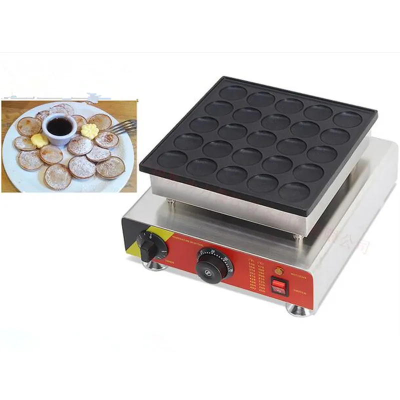 

110V 220V Commercial Electric 25pcs Poffertje Dutch Pancakes Machine Non-stick Waffle Maker EU/AU/UK/US Plug High Quality