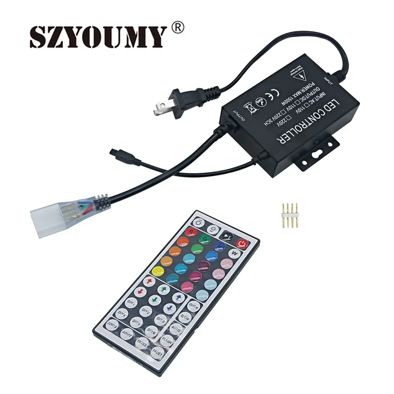 Пульт дистанционного управления SZYOUMY 220 В 110 44 кнопки RGB светодиодный диммер 1500 Вт