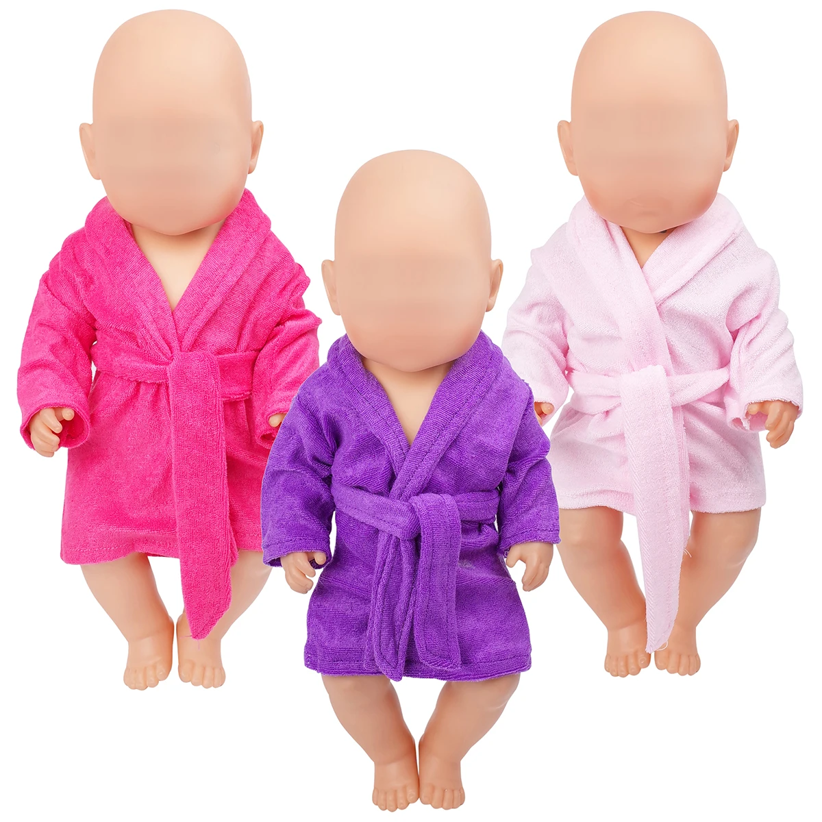 Фото PellyBaby/Одежда для кукол халат Пижама новорожденных Размер 40 43 см - купить