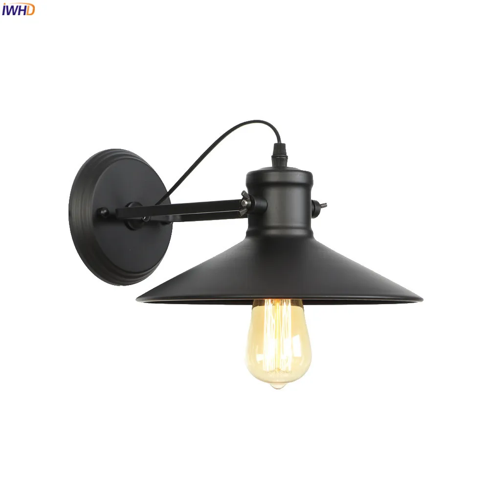 IWHD Black Metal Retro Wall Lights Fixtures Bedroom Hallway Loft Vintage Wall Lamp Sconce LED Edison Wandlamp Lamparas De Pared
IWHD Black Metal Retro Wall Lights Fixtures Bedroom Hallway Loft Vintage Wall Lamp Sconce LED Edison Wandlamp Lamparas De Pared