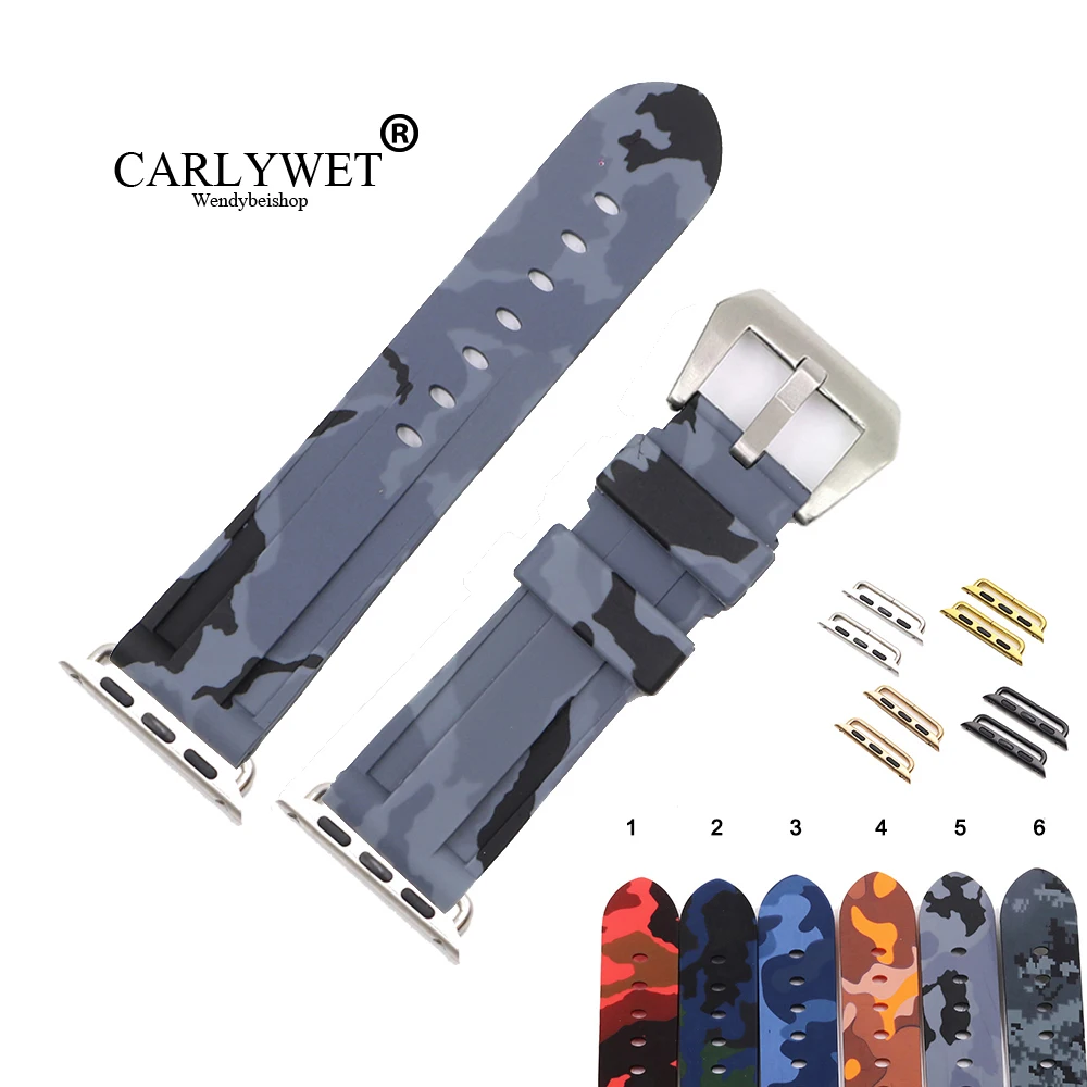 Ремешок CARLYWET для наручных часов 38/40/42/44 мм, резиновый сменный Камуфляжный, серый, черный, для Iwatch Series 4/3/2/1
Ремешок CARLYWET для наручных часов 38/40/42/44 мм, резиновый сменный Камуфляжный, серый, черный, для Iwatch Series 4/3/2/1