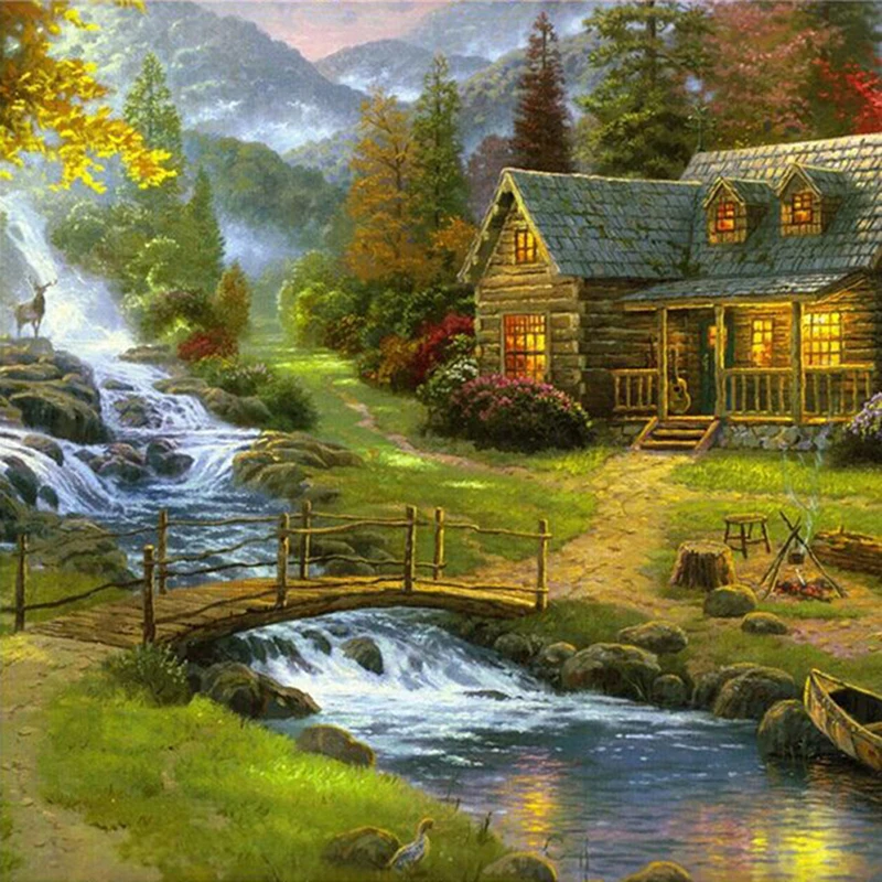 Forest house DIY diamond painting landscape cross stitch kit diamond embroidery scenery mosaic FULL round drill decorative F308
Forest house DIY diamond painting landscape cross stitch kit diamond embroidery scenery mosaic FULL round drill decorative F308