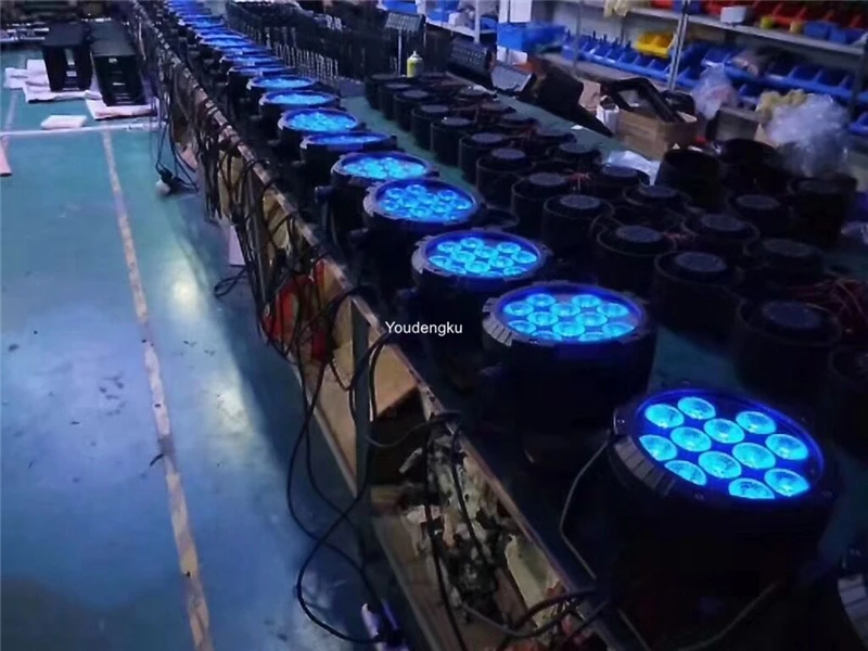 6 шт. IP65 светодиодный тонкий светильник Par 12x18 Вт Rgbwa + Uv в 1 водонепроницаемый