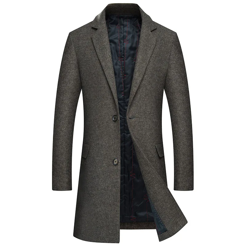 Brand Winter Woolen Coat Men Casual Slim Man Coat Jacket Wool Blend Warm Thick Long Overcoat Men Large Size Cappotti Uomo
Brand Winter Woolen Coat Men Casual Slim Man Coat Jacket Wool Blend Warm Thick Long Overcoat Men Large Size Cappotti Uomo