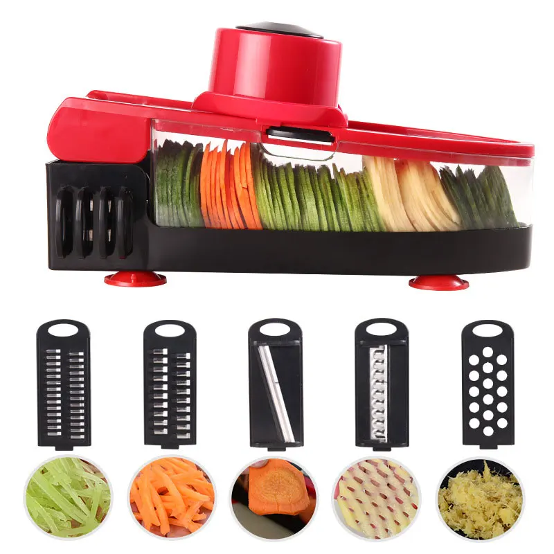 New Mandoline Slicer 5 Stainless Steel Blades Graters Vegetable Cutter Food Potato Carrot Peeler Kitchen Accessories
New Mandoline Slicer 5 Stainless Steel Blades Graters Vegetable Cutter Food Potato Carrot Peeler Kitchen Accessories