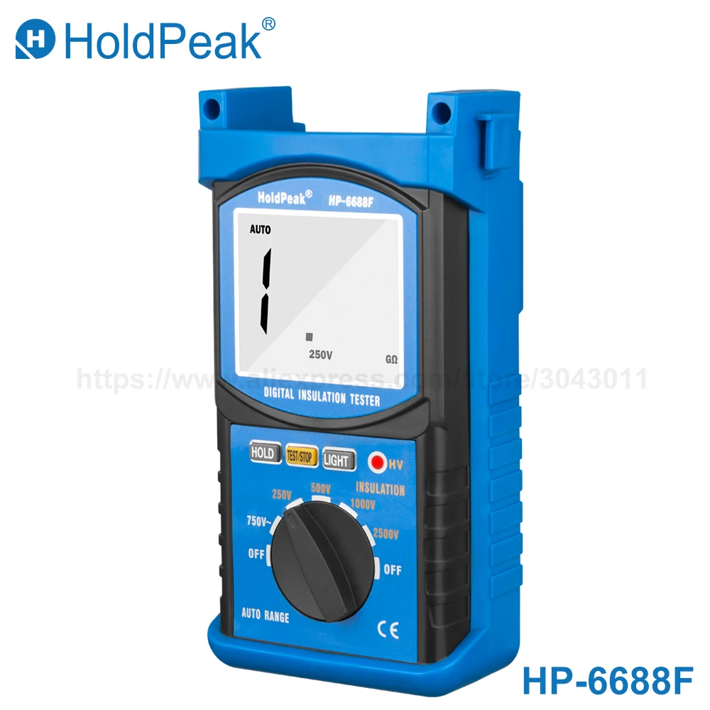 Цифровой тестер сопротивления изоляции HoldPeak 6688F измерители 250 В/500 В/1000 В/2500 В