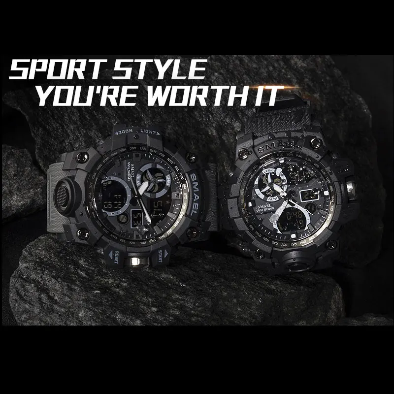 SMAEL спортивные часы водонепроницаемые лучший бренд роскошные будильник для