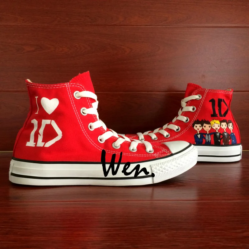 Wen Women Men's Hand Painted Shoes Design Custom One Direction Red High Top Canvas Sneakers for Birthday Gifts
Wen Women Men's Hand Painted Shoes Design Custom One Direction Red High Top Canvas Sneakers for Birthday Gifts