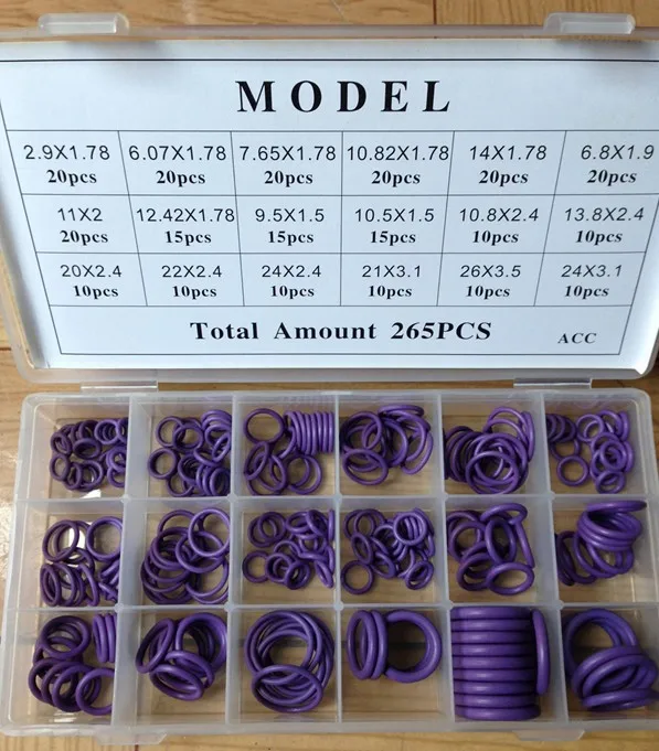 Automotive Air Conditioning 265pcs Oring Kit Set a/c o-ring kit,Metric o-ring kit
Automotive Air Conditioning 265pcs Oring Kit Set a/c o-ring kit,Metric o-ring kit