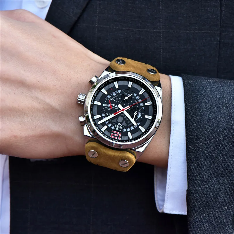 BENYAR Top Brand Chronograph Sports Men Watches Luxury Military Waterproof Leather Quartz Watch Relogio Masculino Zegarek Meski
BENYAR Top Brand Chronograph Sports Men Watches Luxury Military Waterproof Leather Quartz Watch Relogio Masculino Zegarek Meski