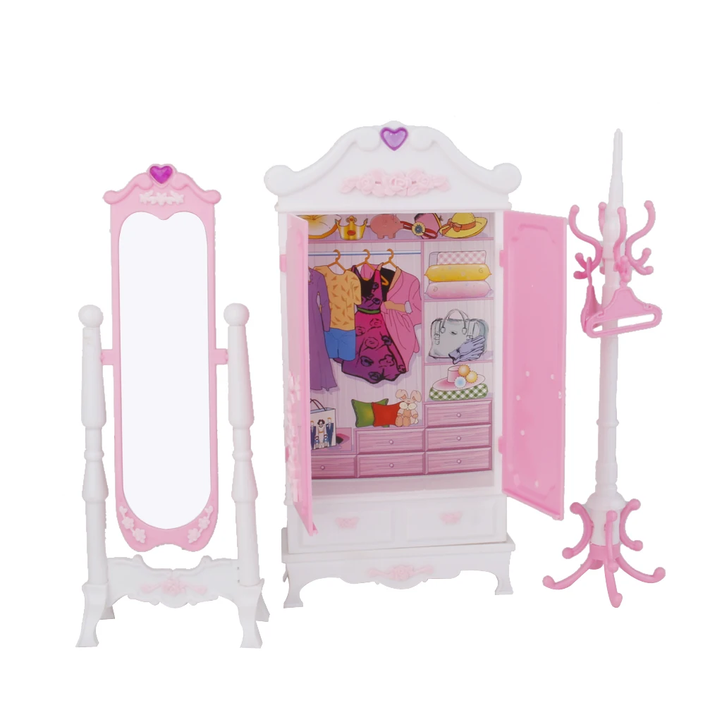 1:6 Dollhouse Minature Furniture Wardrobe Mirror Clothes Hanger Set Dolls Classic Toys Pretend Play Baby Furniture Toy Girl Gift
1:6 Dollhouse Minature Furniture Wardrobe Mirror Clothes Hanger Set Dolls Classic Toys Pretend Play Baby Furniture Toy Girl Gift