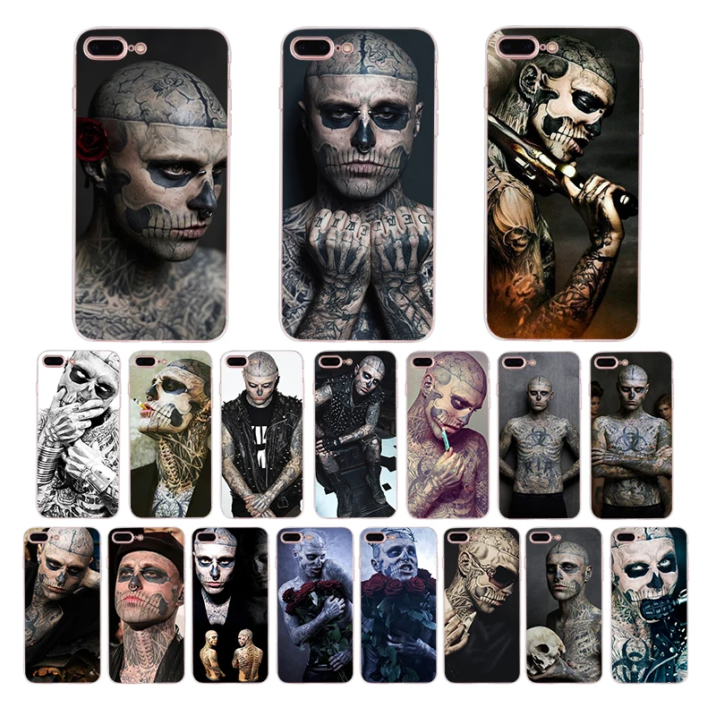 Soft Phone Case for Apple iPhone x xr xs max 7 8 Plus 6 6s 5 5s 10 se Silicone back Cover Zombie boy Rick Genest cool shell
Soft Phone Case for Apple iPhone x xr xs max 7 8 Plus 6 6s 5 5s 10 se Silicone back Cover Zombie boy Rick Genest cool shell