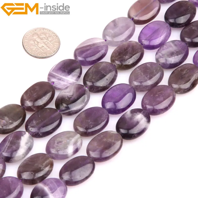 Gem-inside Natural Smooth Oval Purple Amethysts Beads For Jewelry Making Strand 15inches DIY Jewellery
Gem-inside Natural Smooth Oval Purple Amethysts Beads For Jewelry Making Strand 15inches DIY Jewellery