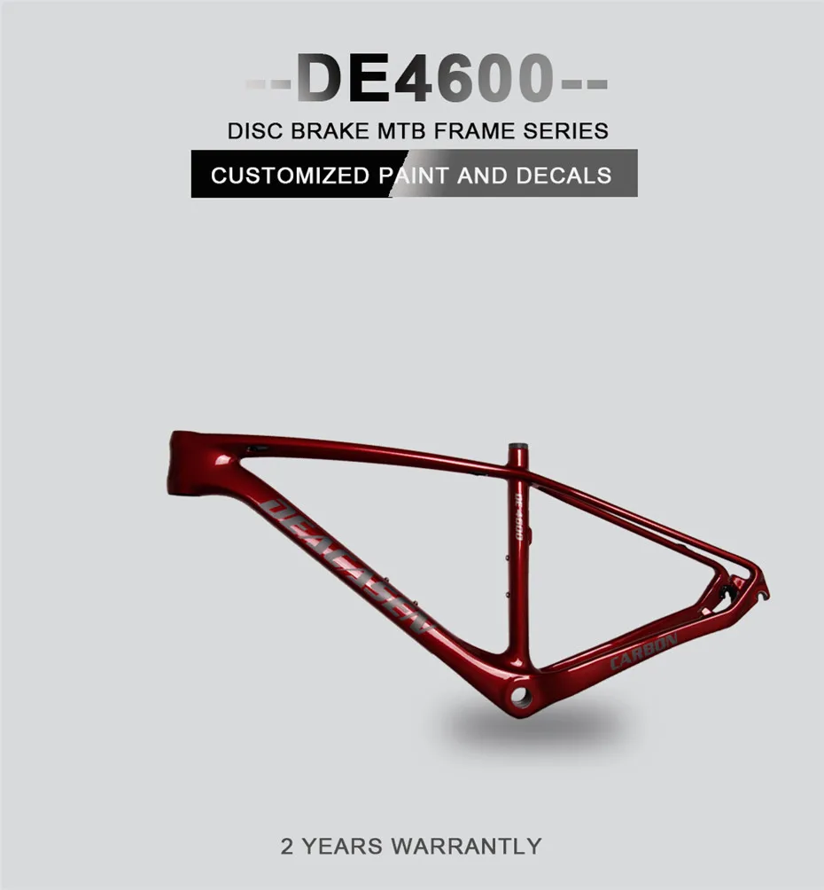 Deacasen 2018 27.5er рама для горного велосипеда Toray T1000 углеродная MTB mtb гарнитура размер