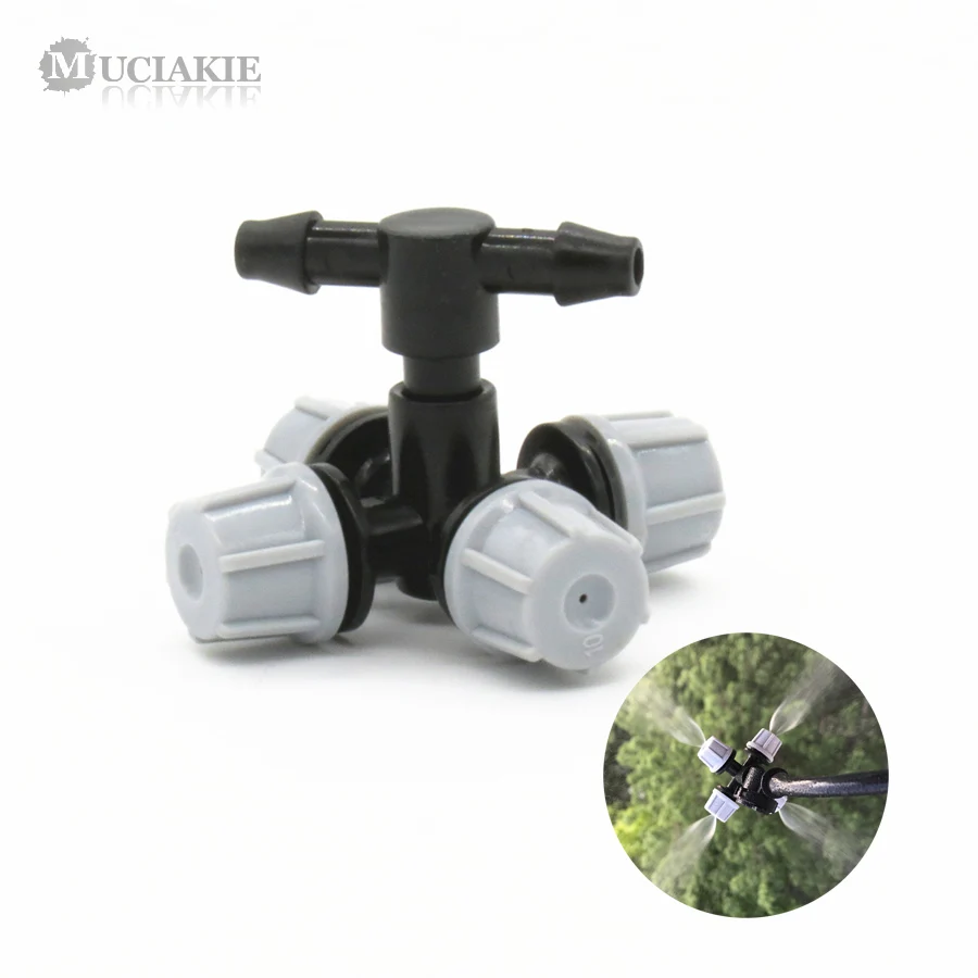 MUCIAKIE 1PC Garden Misting Cross Sprinkler Nozzle with 4/7mm Tee Good Quality for Flower Tree Irrigation Spray
MUCIAKIE 1PC Garden Misting Cross Sprinkler Nozzle with 4/7mm Tee Good Quality for Flower Tree Irrigation Spray