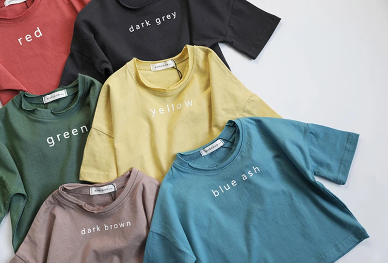 Summer Kids Top New Short Sleeve T-shirt Letters Printed Cotton Tshirts Girls Clothes For Children Loose casual t-shirt Kids
Summer Kids Top New Short Sleeve T-shirt Letters Printed Cotton Tshirts Girls Clothes For Children Loose casual t-shirt Kids