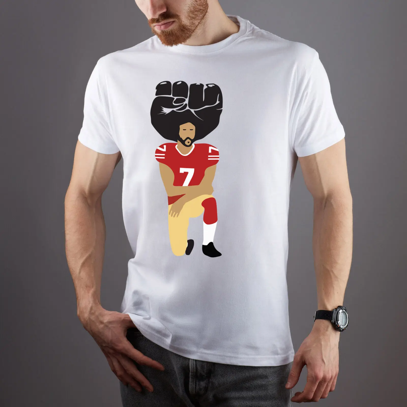 2019 забавная футболка Colin Kaepernick Юнайтед We Stand черная с капюшоном|Мужские футболки| |