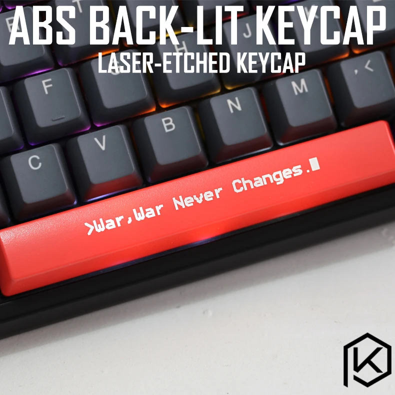 Novelty Shine Through Keycaps ABS Etched, Shine-Through fallout war never changes black red custom mechanical keyboard spacebar
Novelty Shine Through Keycaps ABS Etched, Shine-Through fallout war never changes black red custom mechanical keyboard spacebar