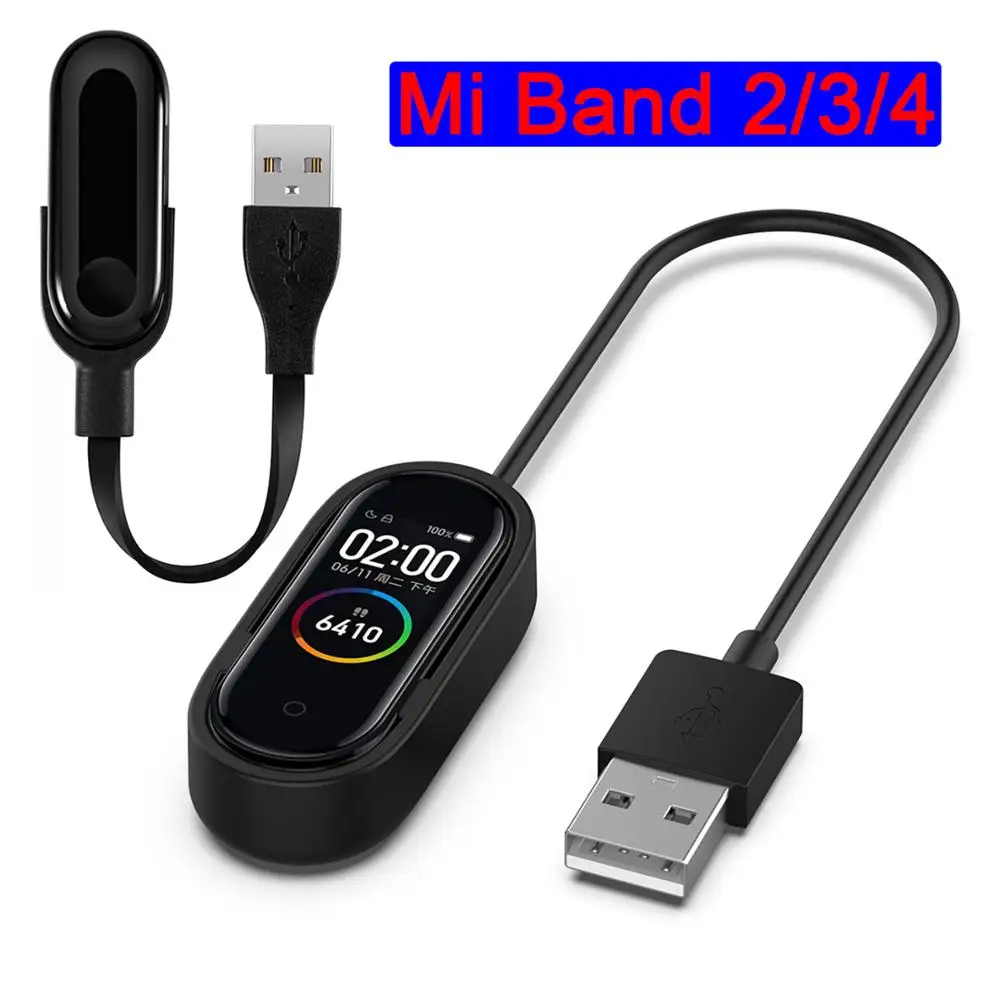 Быстрое зарядное устройство USB для браслета Xiaomi Mi Band 4 зарядный кабель 3 2 Xiomi Band2 Band3