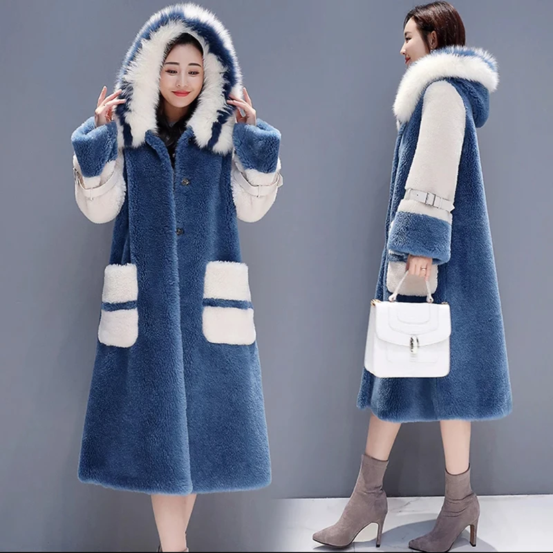 Faux Rabbit Fur Coat New Long Fur Collar Winter Coats Women Loose Overcoat Luxury Thick Warm Parka Female Plush Jacket Clothing
Faux Rabbit Fur Coat New Long Fur Collar Winter Coats Women Loose Overcoat Luxury Thick Warm Parka Female Plush Jacket Clothing