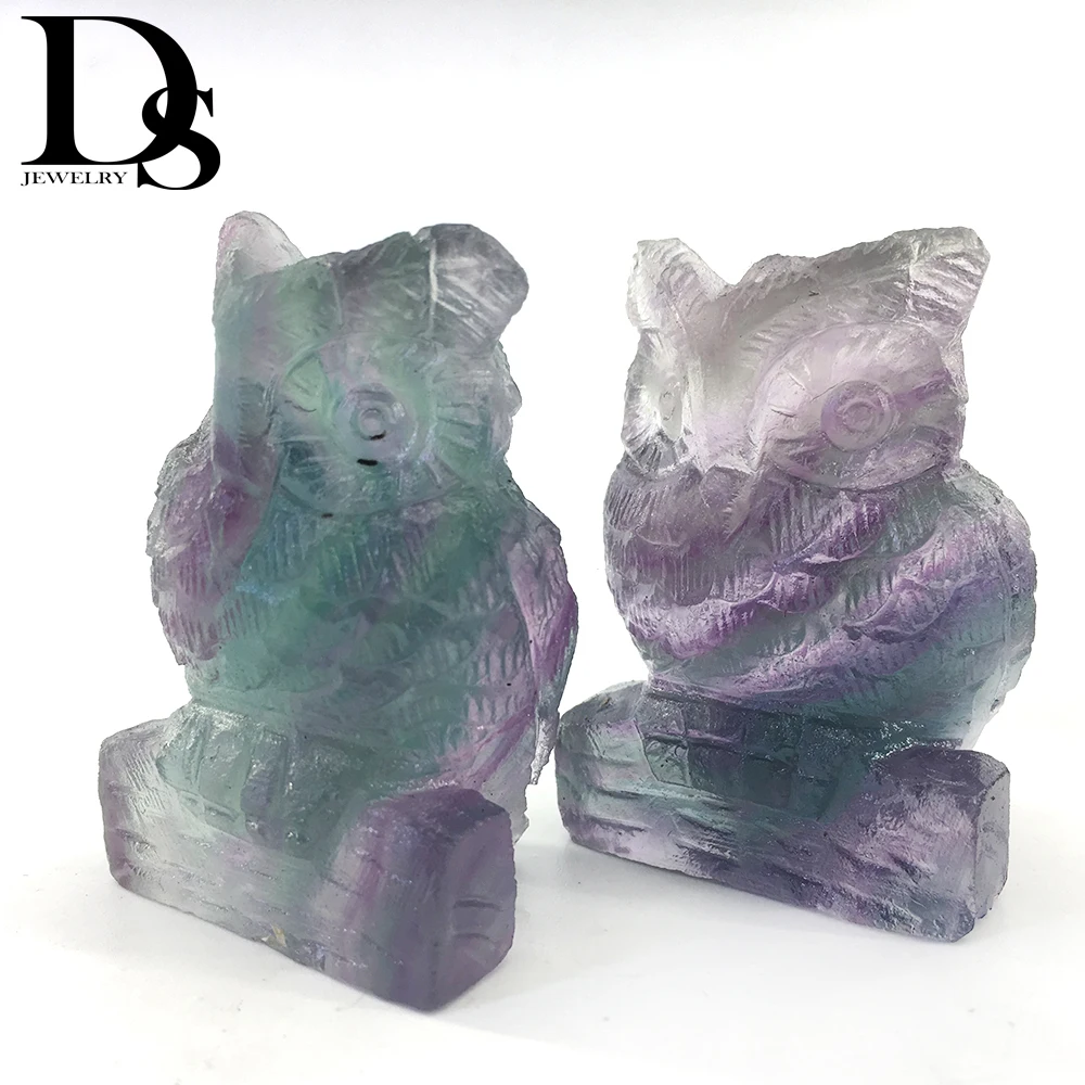 2" Natural Rainbow Fluorite Owl Crystal Figurine Carved Quartz Statue Healing Reiki Meditation Party Gifts Home Decoration
2" Natural Rainbow Fluorite Owl Crystal Figurine Carved Quartz Statue Healing Reiki Meditation Party Gifts Home Decoration