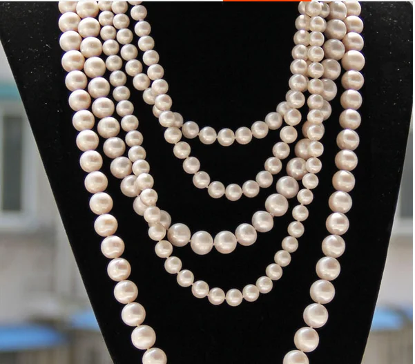 Wedding women Jewelry 47'' 6-7mm 9-10mm Top AAA Natural Freshwater pearl Round White Pearl Long Necklace highlight Handmade
Wedding women Jewelry 47'' 6-7mm 9-10mm Top AAA Natural Freshwater pearl Round White Pearl Long Necklace highlight Handmade