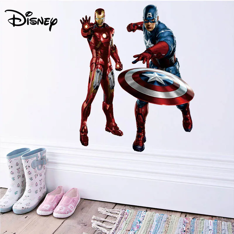 Наклейка с героями Диснея Marvel США капитан 3d креативные наклейки мультяшная