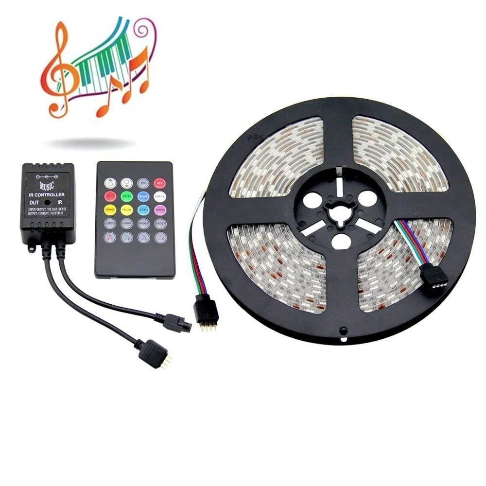 Гибкая светодиодная лента RGB SMD5050, 12 В постоянного тока, 5 м в рулоне, 20 клавиш, музыкальный ИК-пульт дистанционного управления, освещение для ...
Гибкая светодиодная лента RGB SMD5050, 12 В постоянного тока, 5 м в рулоне, 20 клавиш, музыкальный ИК-пульт дистанционного управления, освещение для ...