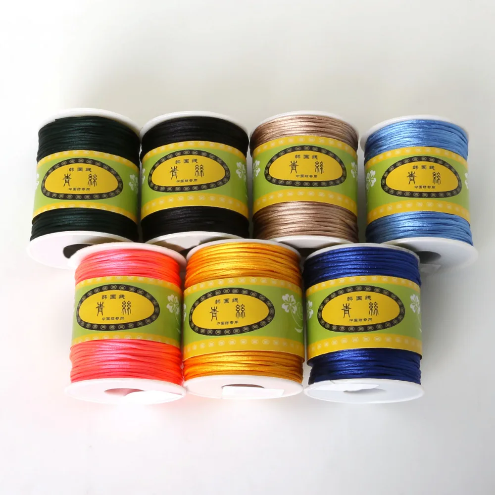 HOT Sale 70M/roll 1.5mm Nylon Cord Satin Braided String Mixed 21 Colors Jewelry Findings Beading Cord Rope Thread
HOT Sale 70M/roll 1.5mm Nylon Cord Satin Braided String Mixed 21 Colors Jewelry Findings Beading Cord Rope Thread