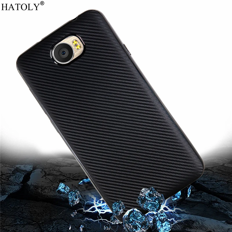 Чехол HATOLY для Huawei Y5 II Honor 5A LYO-L21 Ультратонкий Мягкий ТПУ чехол из углеродного