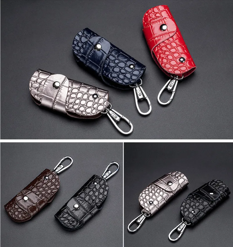 Top layer Leather Car Key Case Car Keychain Wallet Ring Keys Bag Cover Crocodile Pattern Leather Key Pouch For Women Men
Top layer Leather Car Key Case Car Keychain Wallet Ring Keys Bag Cover Crocodile Pattern Leather Key Pouch For Women Men
