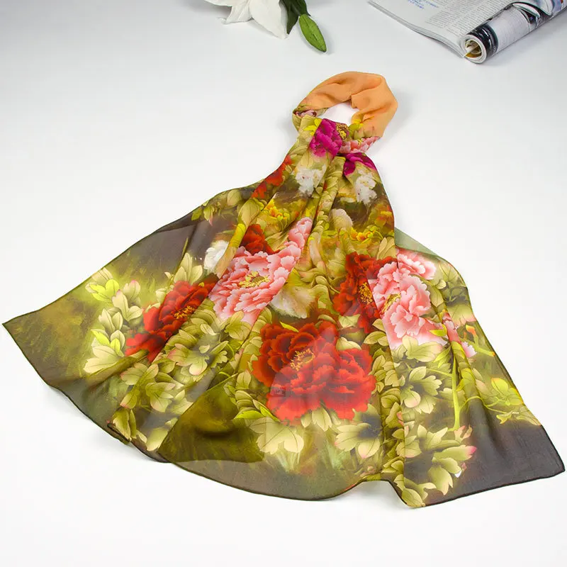 100% Silk Scarf Women Scarf Peony Silk Shawl 2019 Top Designer Scarf Female Silk Pashmina Long Thin Silk Wrap Luxury Lady Gift
100% Silk Scarf Women Scarf Peony Silk Shawl 2019 Top Designer Scarf Female Silk Pashmina Long Thin Silk Wrap Luxury Lady Gift