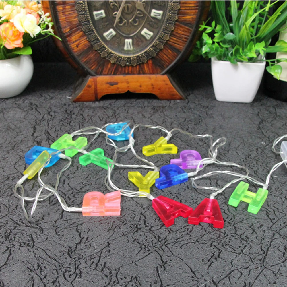 Happay Birthday Holiday Lights Led Light string 190CM 13 Multi color Letters Battery Operated For Birthday Party fairy decor A
Happay Birthday Holiday Lights Led Light string 190CM 13 Multi color Letters Battery Operated For Birthday Party fairy decor A