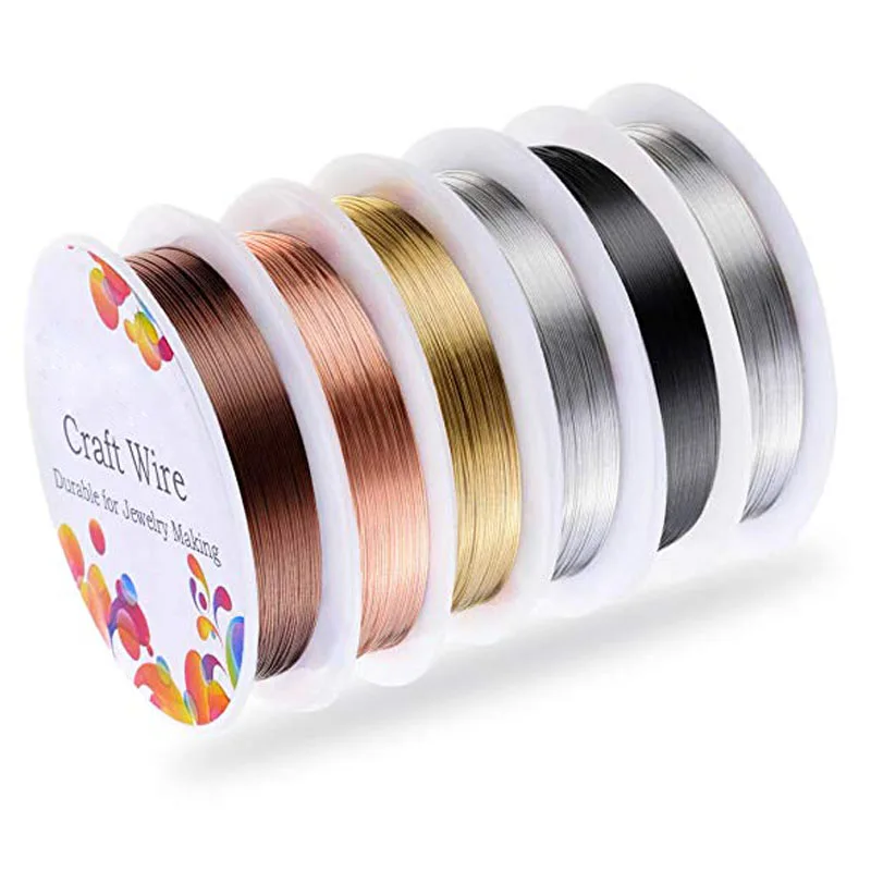 6 Pack Jewelry Beading Wire for Jewelry Making Supplies and Craft (24 Gauge) Bare Copper Wire Tarnish Resistant Jewelry Wire
6 Pack Jewelry Beading Wire for Jewelry Making Supplies and Craft (24 Gauge) Bare Copper Wire Tarnish Resistant Jewelry Wire