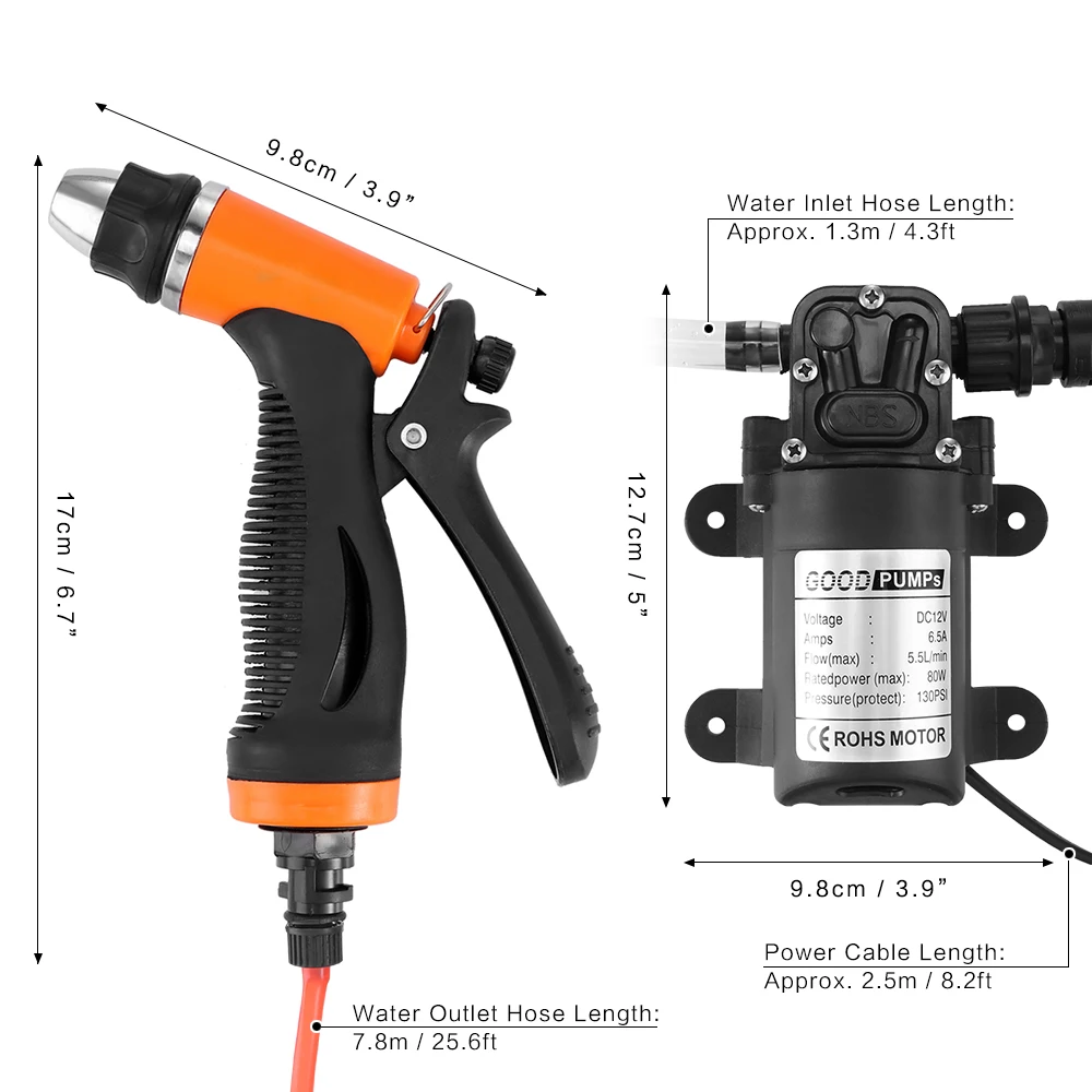 Onever DC 12V Portable Electrical Wash Pump High Pressure Self-priming Quick Car Cleaning Water Pump Electrical Washer Kit
Onever DC 12V Portable Electrical Wash Pump High Pressure Self-priming Quick Car Cleaning Water Pump Electrical Washer Kit