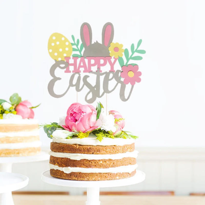Happy Easter Cake Topper Rabbit Ear Flower Toppers Kids Easter Party Bunny Shape Cake Decoration Easter Bunny theme Party
Happy Easter Cake Topper Rabbit Ear Flower Toppers Kids Easter Party Bunny Shape Cake Decoration Easter Bunny theme Party