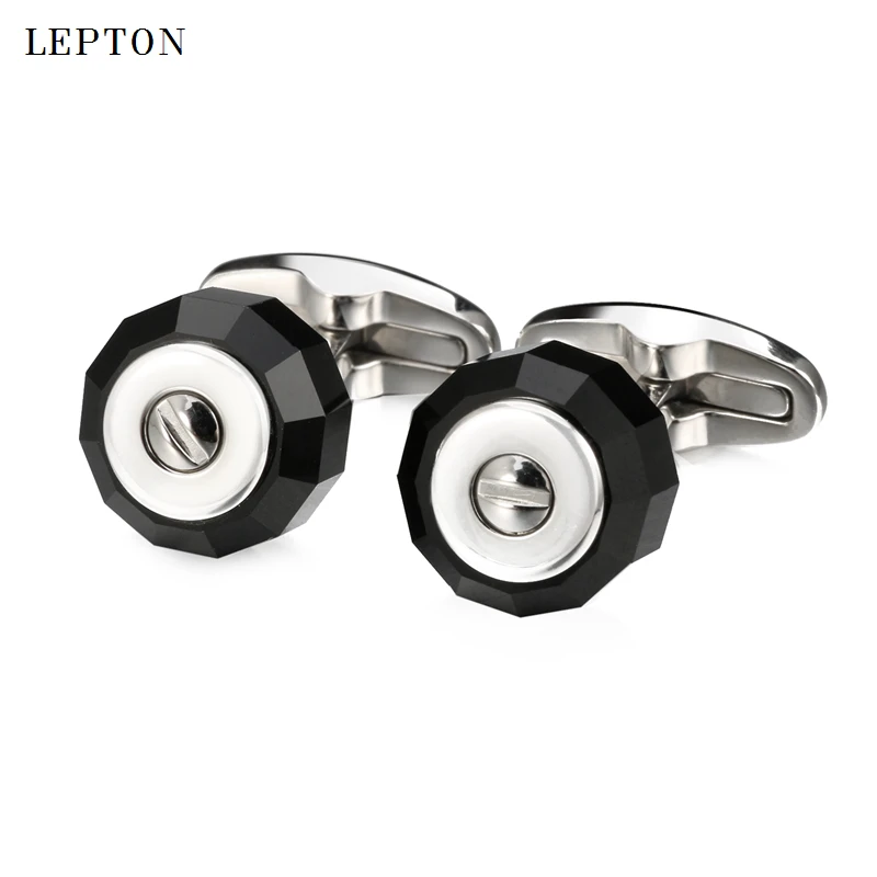Low-key Luxury Black Glass Cufflinks for Mens Lepton High Quality Stainless steel Cuff links Men Shirt Cuffs CuffLink Gemelos
Low-key Luxury Black Glass Cufflinks for Mens Lepton High Quality Stainless steel Cuff links Men Shirt Cuffs CuffLink Gemelos