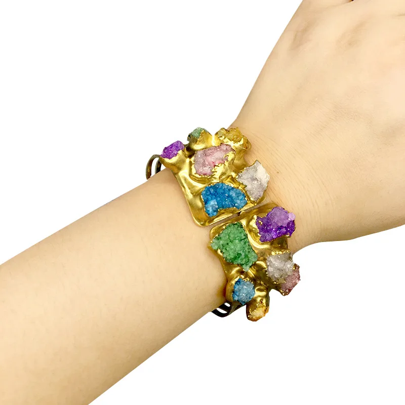 New 7 Colors Fashion Good Quality Natural Stone Bracelets Inlay Crystal Stone Agates Women Charm Bracelet Bangle Jewelry Gifts
New 7 Colors Fashion Good Quality Natural Stone Bracelets Inlay Crystal Stone Agates Women Charm Bracelet Bangle Jewelry Gifts