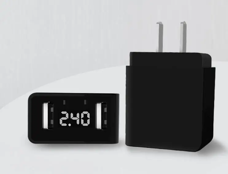 Dual USB 2.4A Mobile phone Travel charger Tablet PC charger Charging head with digital display LED screen
Dual USB 2.4A Mobile phone Travel charger Tablet PC charger Charging head with digital display LED screen