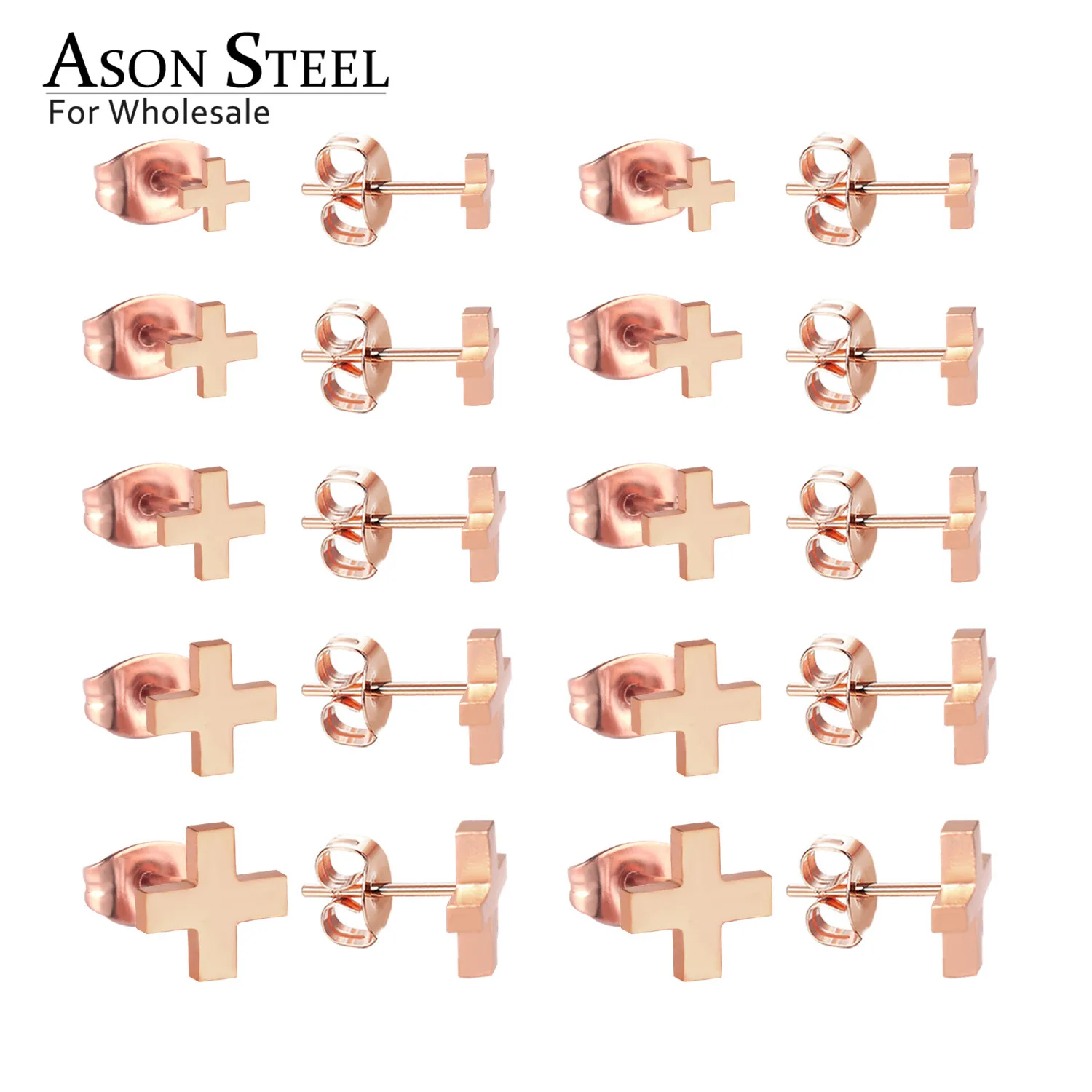 ASONSTEEL 10pairs/lot 4-8mm 316L Stainless Steel Rose Gold Earrings Stainless Steel Wholesale Stud Earrings Daily Wear Brinco
ASONSTEEL 10pairs/lot 4-8mm 316L Stainless Steel Rose Gold Earrings Stainless Steel Wholesale Stud Earrings Daily Wear Brinco