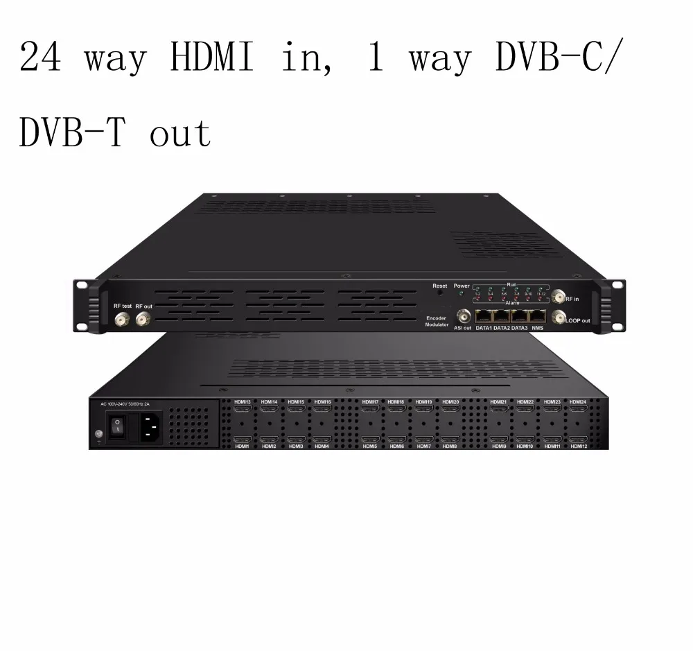 high integration 1080P 24 way HDMI to DVB-C/DVB-T encoder modulator Digital TV Headend QAM RF Modulator
high integration 1080P 24 way HDMI to DVB-C/DVB-T encoder modulator Digital TV Headend QAM RF Modulator