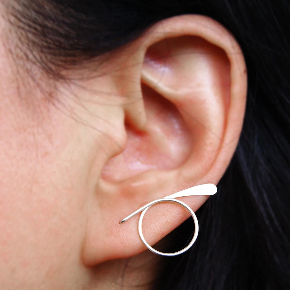 Ear Climber Earrings Handmade Circle Earring Gold Filled/925 Silver Jewelry Punk Oorbellen Minimalist Earrings for Women
Ear Climber Earrings Handmade Circle Earring Gold Filled/925 Silver Jewelry Punk Oorbellen Minimalist Earrings for Women