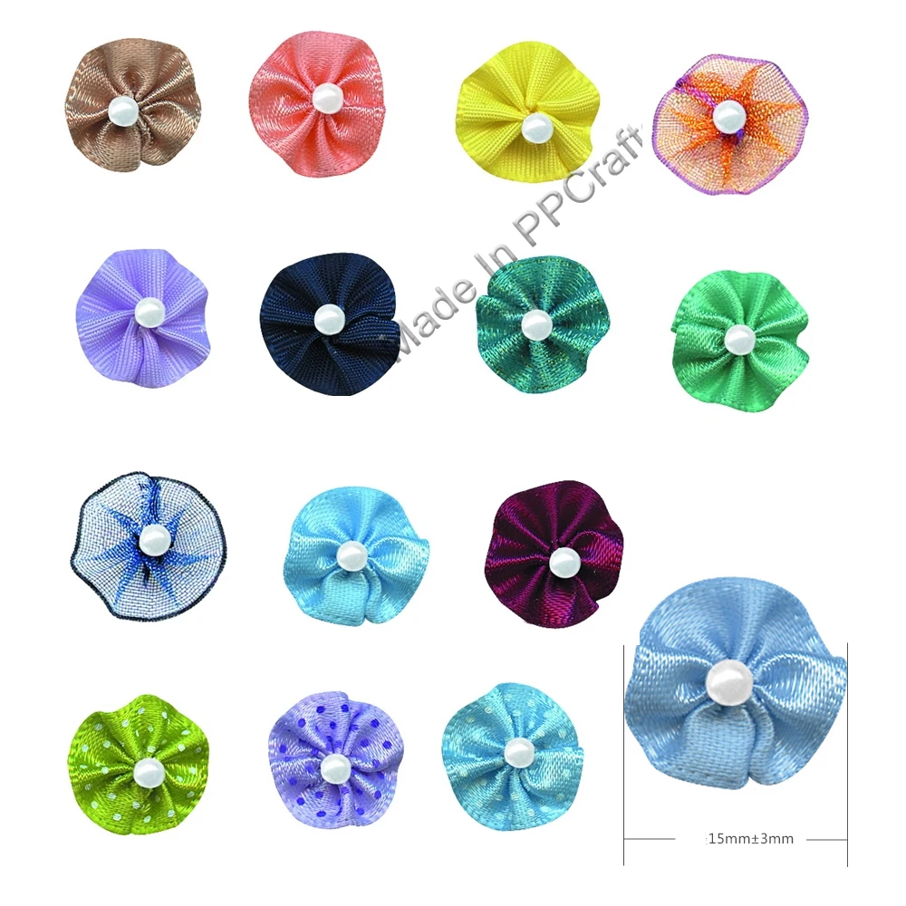 15MM Organza/Satin/Dots Ribbon Rosette Flower With Bead For Packing Cloth Hairbow DIY Crafts 200pcs Free Shipping
15MM Organza/Satin/Dots Ribbon Rosette Flower With Bead For Packing Cloth Hairbow DIY Crafts 200pcs Free Shipping