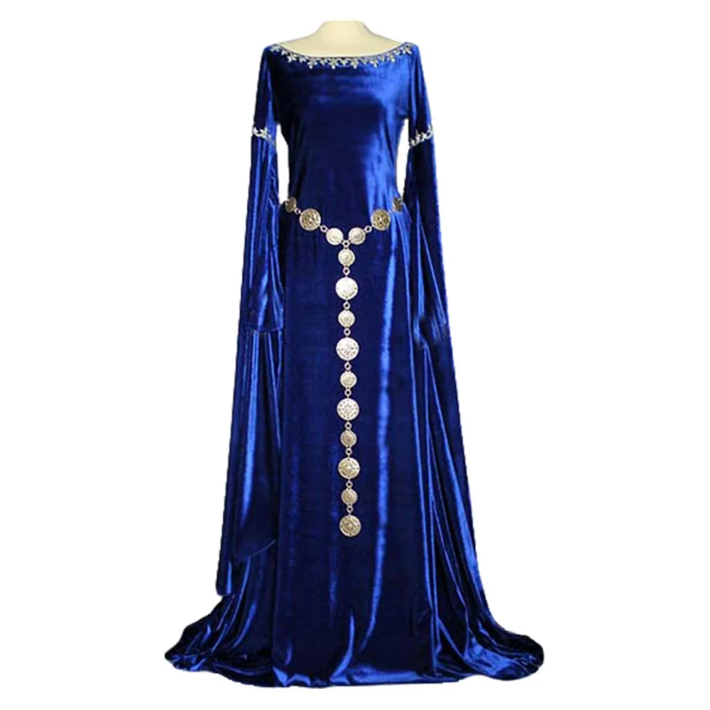 Renaissance Medieval Costume Adult Women Long Gown Dress Victorian Retro Blue Dress For Ladies Halloween Party Costumes
Renaissance Medieval Costume Adult Women Long Gown Dress Victorian Retro Blue Dress For Ladies Halloween Party Costumes