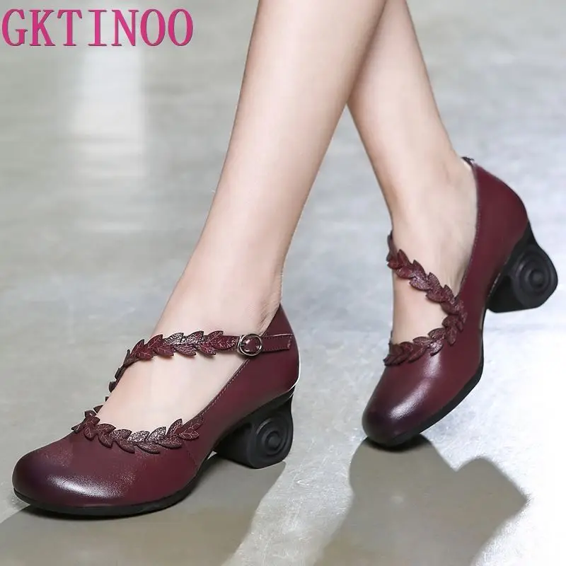 GKTINOO 2022 Spring Flower Genuine Cow Leather Shoes Women Shoes Elegant Fashion Shoes Woman Retro Handmade Shoes High Heels
GKTINOO 2022 Spring Flower Genuine Cow Leather Shoes Women Shoes Elegant Fashion Shoes Woman Retro Handmade Shoes High Heels