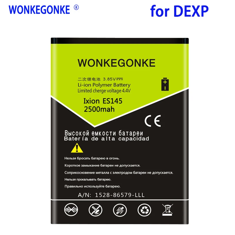 WONKEGONKE 2500mah for DEXP Ixion ES145 Battery High quality mobile phone battery with tracking number
WONKEGONKE 2500mah for DEXP Ixion ES145 Battery High quality mobile phone battery with tracking number