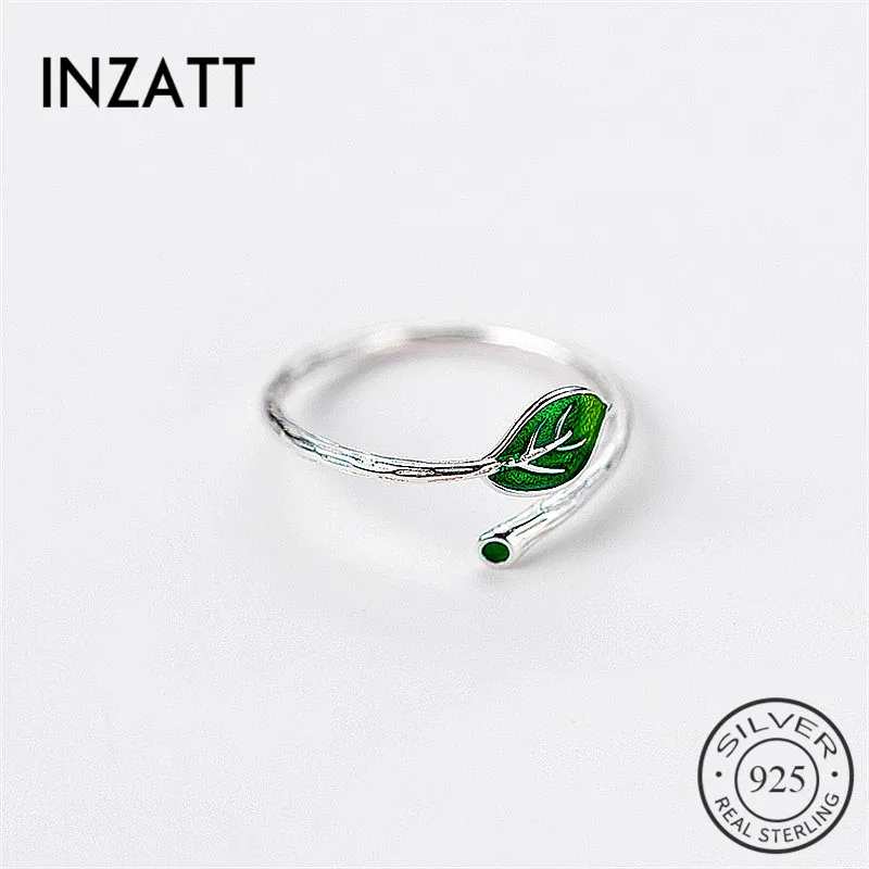 INZATT Real 925 Sterling Silver Green Enamel Leaf Vintage Adjustable Ring Elegant Fine Jewelry For Women Party Accessories Gift
INZATT Real 925 Sterling Silver Green Enamel Leaf Vintage Adjustable Ring Elegant Fine Jewelry For Women Party Accessories Gift