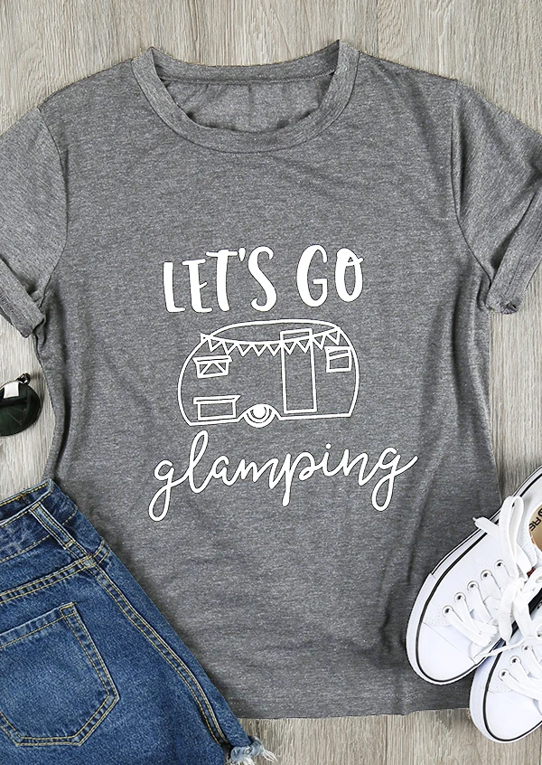 Футболка с круглым вырезом Let's Go Glamping, женские модные футболки с забавным графическим рисунком, летние хлопковые праздничные подарочные топ...
Футболка с круглым вырезом Let's Go Glamping, женские модные футболки с забавным графическим рисунком, летние хлопковые праздничные подарочные топ...