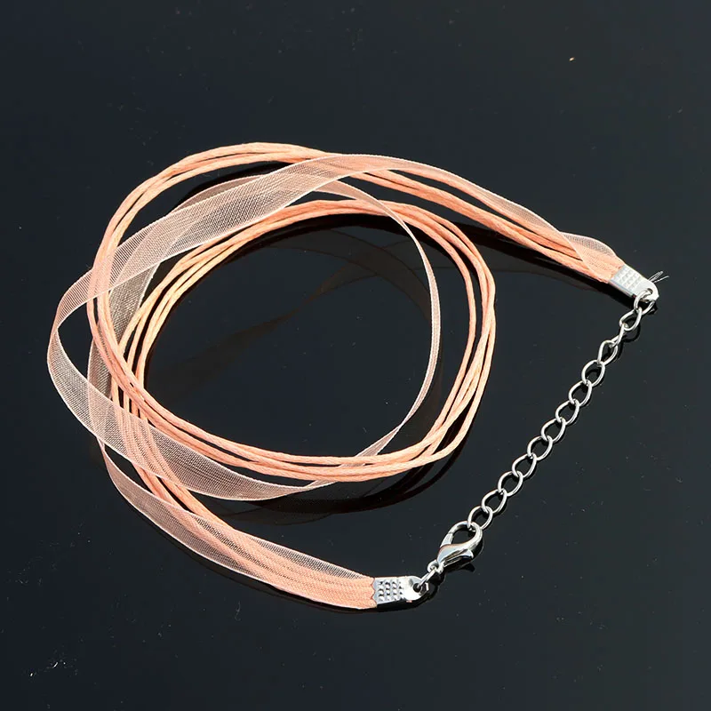 100pcs/lot 18inch Champagne Organza Ribbon DIY Cords To Make Necklaces 4mm Necklace Cord With Lobster Clasp For Jewelry Making
100pcs/lot 18inch Champagne Organza Ribbon DIY Cords To Make Necklaces 4mm Necklace Cord With Lobster Clasp For Jewelry Making